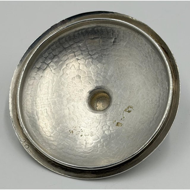 Mid 20th Century Los Castillo Taxco Malachite Silver Plate Lidded Bowl, Mexican Modernist Silver For Sale - Image 17 of 18