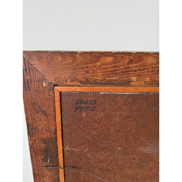 1950's Louis Pere Seated Soldier Portrait Oil Painting, Framed For Sale - Image 12 of 12