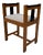 Art Deco Modernist Stool in Oak & Velvet from Jan Brunott, 1920s For Sale