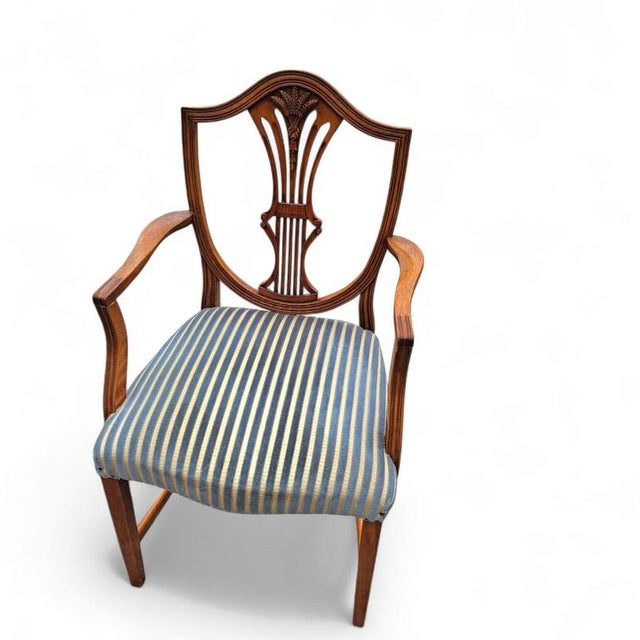 1920s English Mahogany Hepplewhite Chairs, 1920s, Set of 6 For Sale - Image 5 of 18