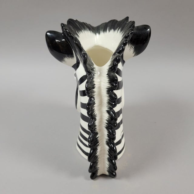 Vintage Fitz and Floyd Zebra Head Vase Planter For Sale In Raleigh - Image 6 of 10