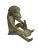 Superb Cast solid Bronze African Tribal / Ashanti Akan sculpture of a seating Monkey with a bowl on his hands I.Coast...