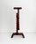 A large-scale, primitive style wooden ratchet candle stand, handmade in the 1990s. The distinctive zig-zag notches running...