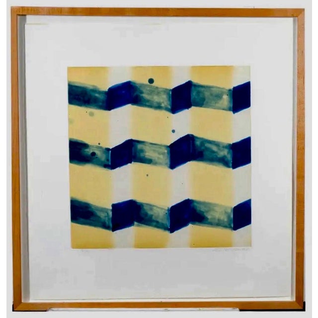 Ross Bleckner, Abstract Aquatint Etching Ross Bleckner Zig Zag lines New York Artist D Loop, 2002 For Sale