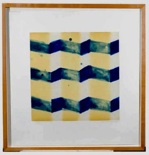 Ross Bleckner, Abstract Aquatint Etching Ross Bleckner Zig Zag lines New York Artist D Loop, 2002