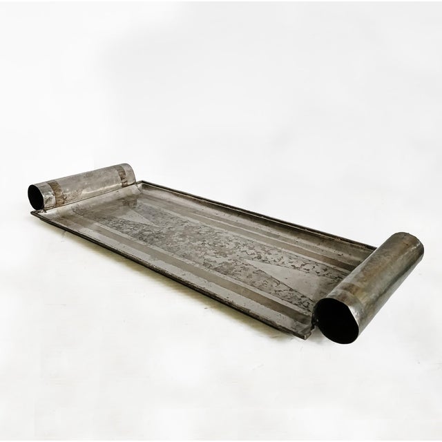 A rare dinanderie bronze/silver tray by Jean Dunand, Swiss painter, sculptor and interior designer (1877-1942). Dinanderie...
