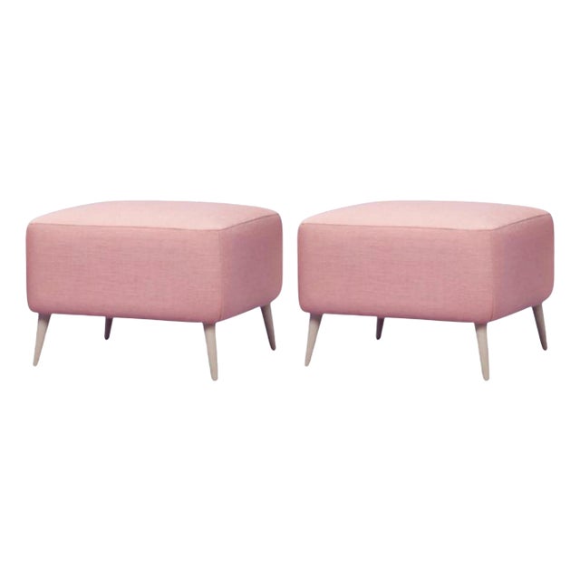 Set of Set of 2 Alice Ottoman Square by Pepe Albargues For Sale
