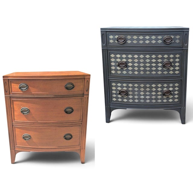 Vintage Custom Made Harlequin Dresser by Drexel Furniture For Sale - Image 13 of 18