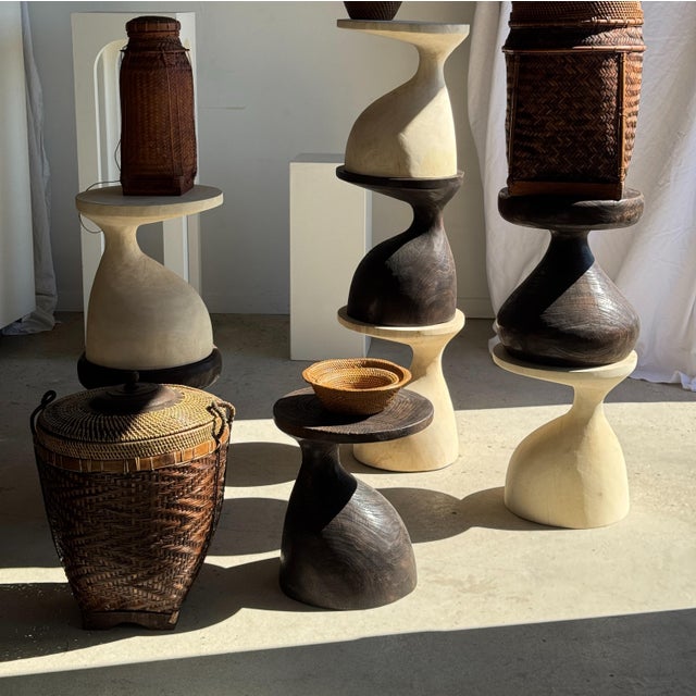 Wood Large Indonesian Brown Basket For Sale - Image 7 of 18