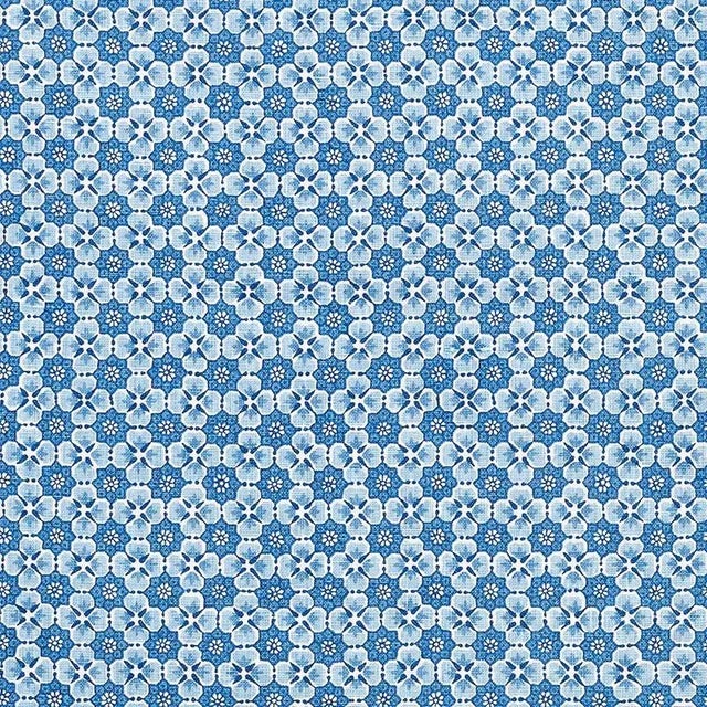 Boho Chic Schumacher X Mark D. Sikes Palisades Floret in Indigo Fabric For Sale - Image 3 of 3