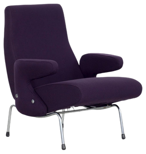 Aubergine Lounge Chair attributed to Erberto Carboni for Arflex, Italy, 1950s