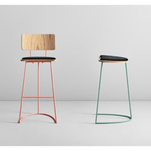 Set of 2 boomerang stools by pepe albargues dimensions: with backrest w47, d48, h108, seat 79, without backrest w47, d48,...