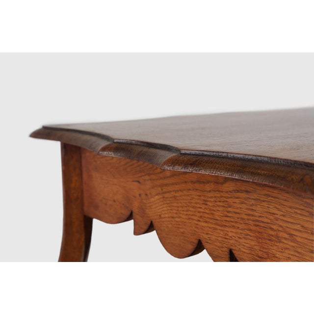 French Art Deco Side Table in Oak, 1920 For Sale - Image 4 of 13