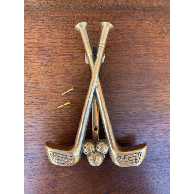 Brass Vintage Double Golf Club Brass Door Knocker For Sale - Image 8 of 8