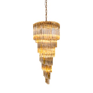 Monumental Murano Glass Chandelier from Venini, 1960s For Sale