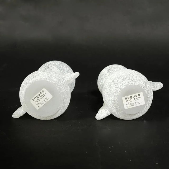 Scratch Glasses by Vittorio Rigattieris for Seguso, 1970s, Set of 2 For Sale - Image 11 of 13