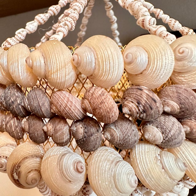 1960s Vintage Two-Tier Shell Pendant | Chairish