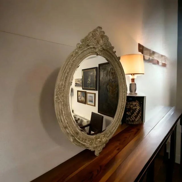 Modern French Rococo Wall Mirror For Sale - Image 5 of 7