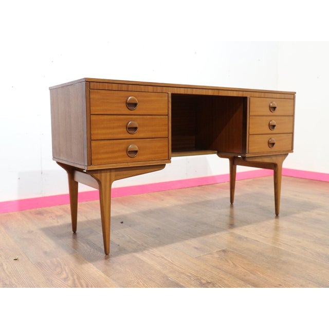 1960s Mid Century Modern Vintage Teak Vanity Desk by Butilux For Sale - Image 10 of 15