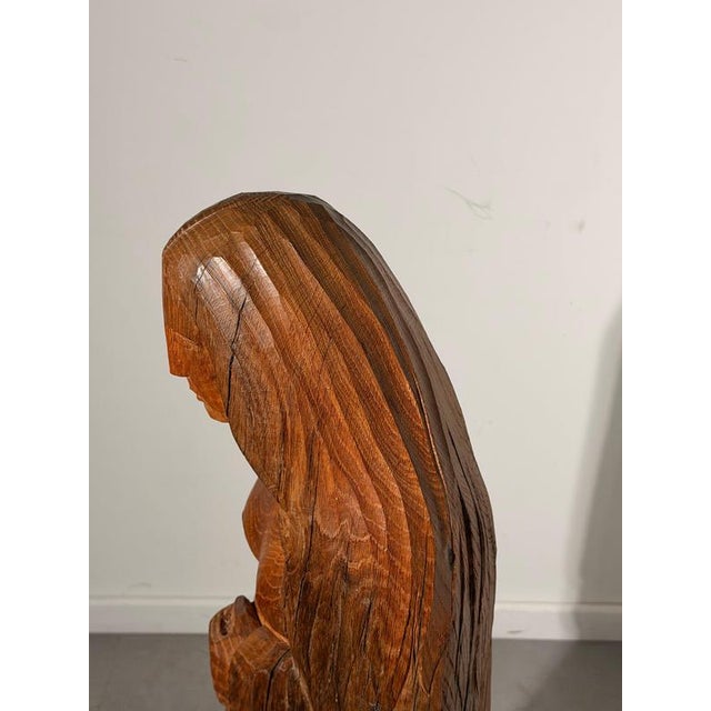 Carved Wooden Female Sculpture by Rutger Rosier For Sale - Image 4 of 7