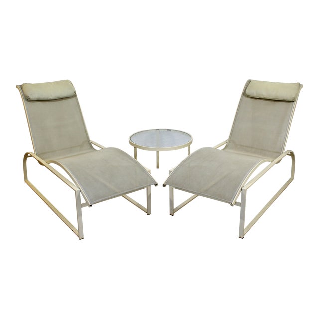 Mid Century Modern Pair Woodard Margarita Patio Chaise Lounge