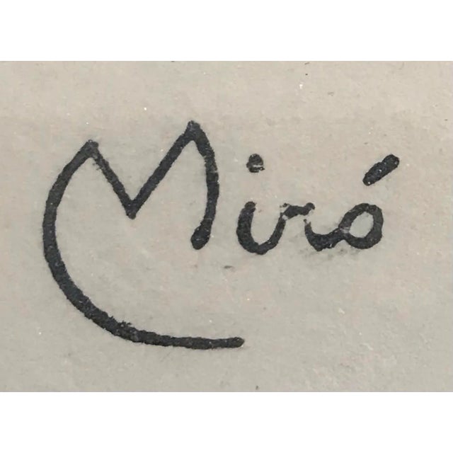 1964 Joan Miro Signed and Numbered Limited Edition Lithograph, Framed For Sale - Image 10 of 10