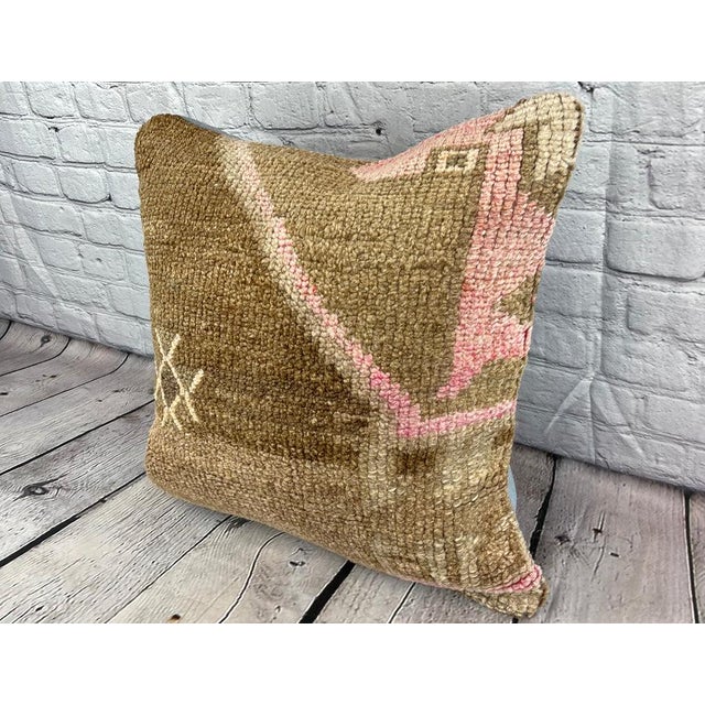 Vintage Pillow Case Turkish Rug Pillow Decorative Rug Pillow Dry cleaning only. PILLOW INSERT IS NOT INCLUDED