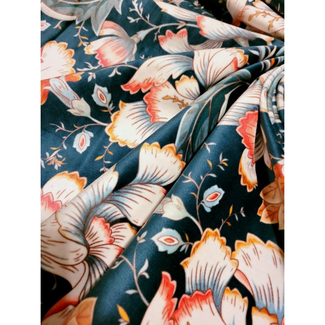 2000 - 2009 William Morris & Co. "Arabella" Nightbloom Floral Jacobean Velvet Fabric- 7 Yards For Sale - Image 5 of 7