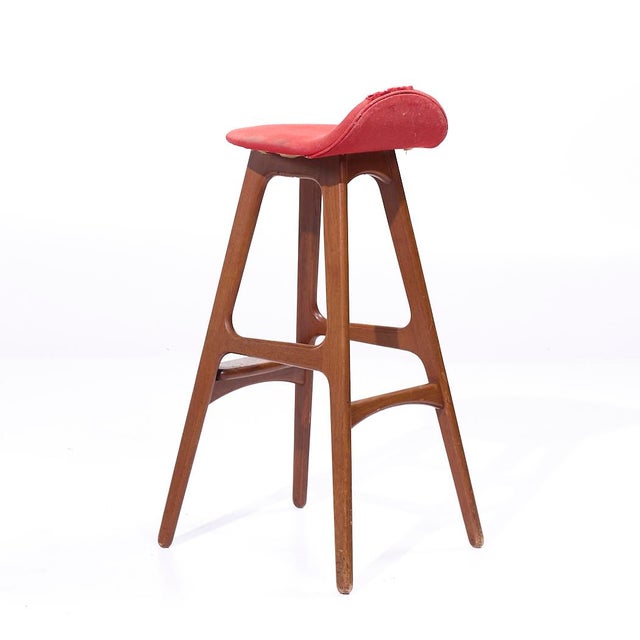 Mid 20th Century Erik Buch Mid Century Bar Stool - Single For Sale - Image 5 of 9