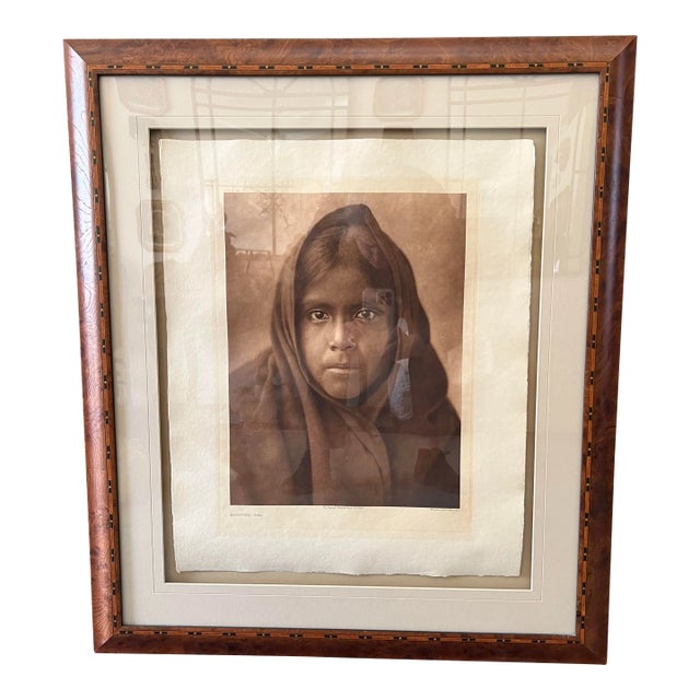 Framed Edward Curtis Qahtatika Girl C 1907 Christopher Cordozo For Sale