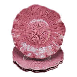 Vintage Mid-Century Modern Metlox Poppytrail Lotus Rose 11" Dinner Plates* - Set of 4 For Sale