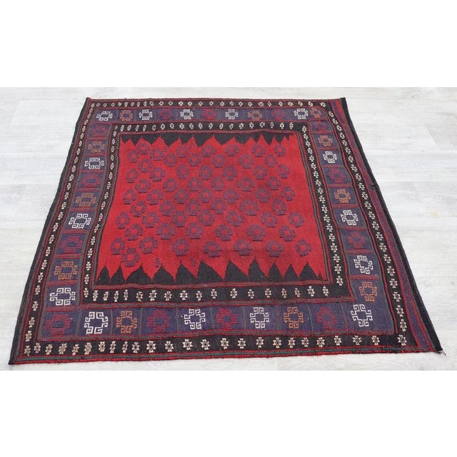 Vintage Handwoven Sofreh Kilim, 1920s For Sale - Image 3 of 12