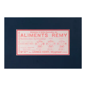 1930s French Art Deco Food Advertisement Poster - Aliments Remy (Matted, Blue)