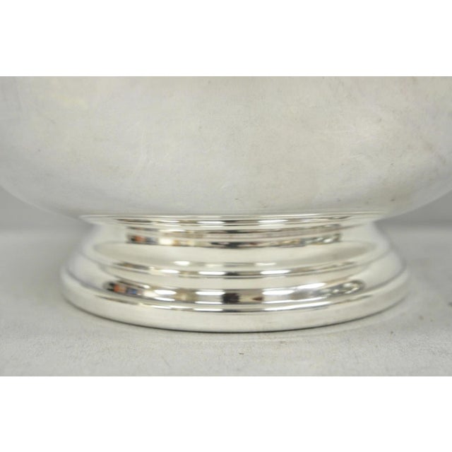 Gorham Vintage Mid Century Modern Gorham Yc780 8" Silver Plated Serving Bowl (C) For Sale - Image 4 of 8
