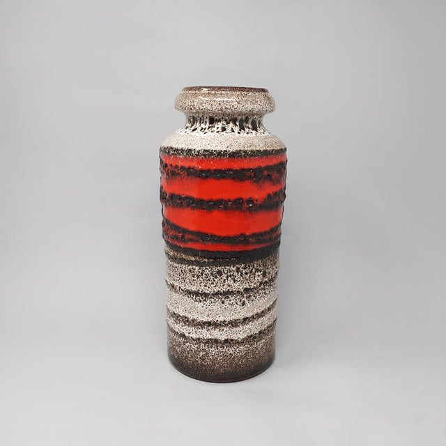 1970s Gorgeous Big Scheurich Lava Vase in excellent condition. This vase is a true piece of modern art Dimensions:...