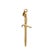 Modern 14k Yellow Gold Small Dagger Pendant/Charm With Flexible Bail For Sale - Image 3 of 9