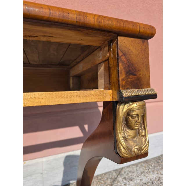 Brown Empire-Style Console Table, 1970 For Sale - Image 8 of 11