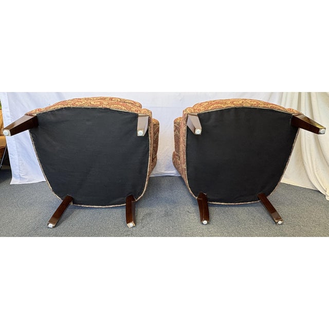 Lexington Home Brands Wing Chairs With Nailhead Trim - A Pair For Sale - Image 18 of 18