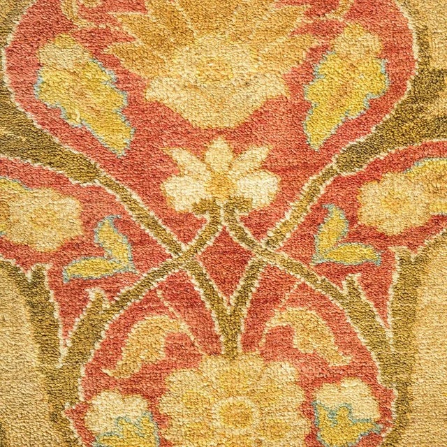 Traditional Mogul Collection Hand-Knotted Area Rug - Yellow 12' 1" x 17' 6" For Sale - Image 3 of 4