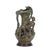 Artistic bronze vase, decorated with a female figure and plant motifs. Standing on a marble base, signed. Height: 45 cm.