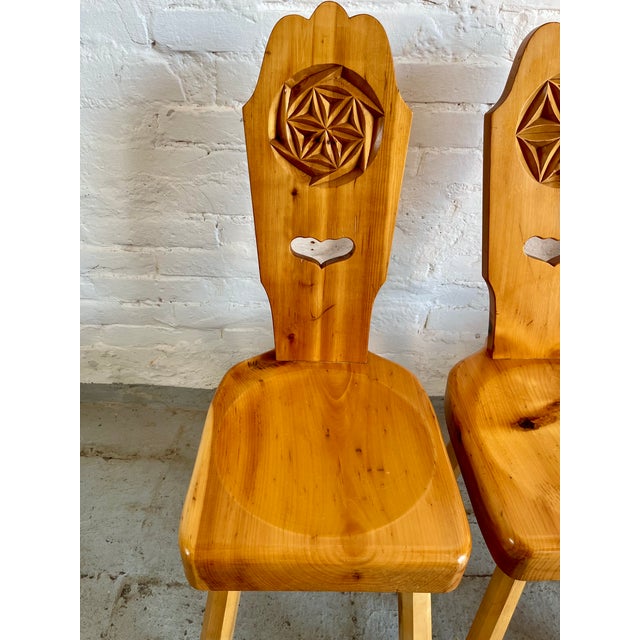 Rustic Wooden Chairs, Italy, Set of 4 For Sale - Image 10 of 18