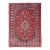Vintage Persian Isfahan Rug With Red Field and Ivory Medallion Design For Sale