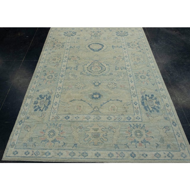 Turkish Oushak Rug 5'1" x 7' #17833 Explore a curated collection of hallway runners, wool rugs, and handmade masterpieces...