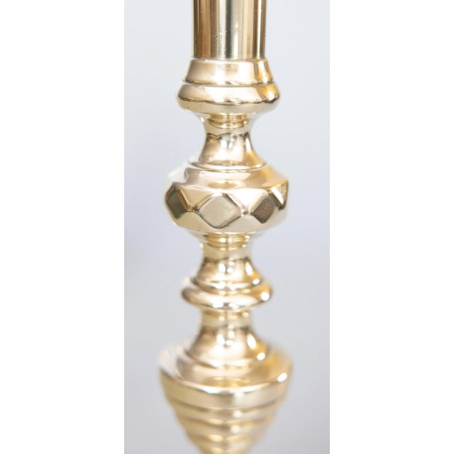 Metal 19th Century English Brass Beehive Push-Up Candlesticks - a Pair For Sale - Image 7 of 10