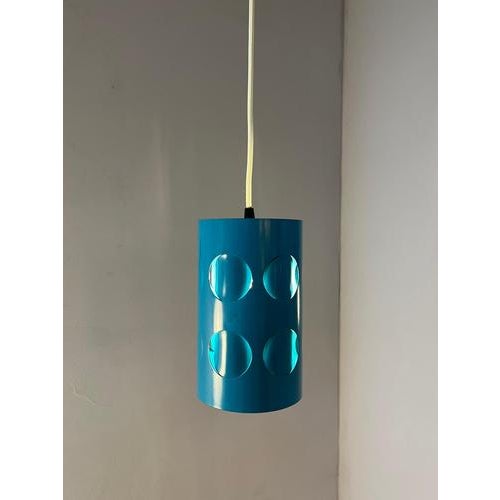 Hanging Lamp in Turquoise Metal from Raak Amsterdam For Sale - Image 11 of 11