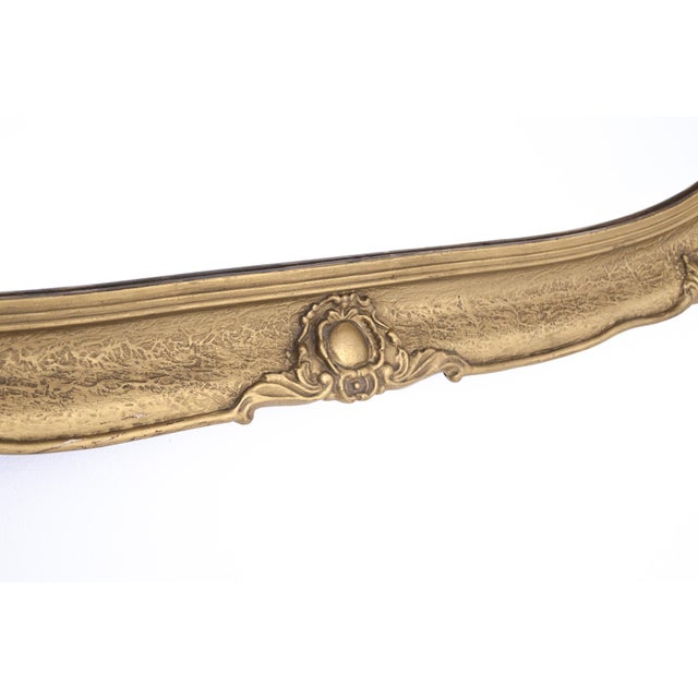Oval Mirror in Gilt Frame, Poland, 1950s For Sale - Image 6 of 7