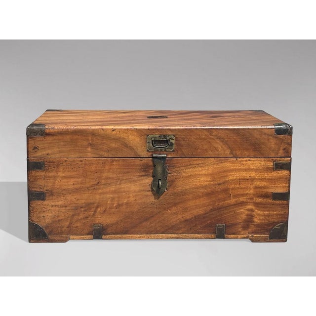 Fitted Interior Camphor Wood Campaign Trunk, 1860 For Sale - Image 11 of 11