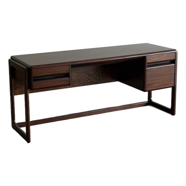 Mid-Century Modern Danish Rosewood Executive Desk – Floating Top For Sale