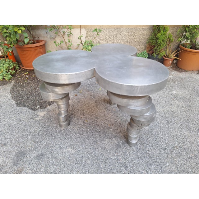 Vintage Sculpture Table in Aluminum by Maurizio Mori, 1980s, in Very Good conditions. Designed 1980 to 1989 I have...