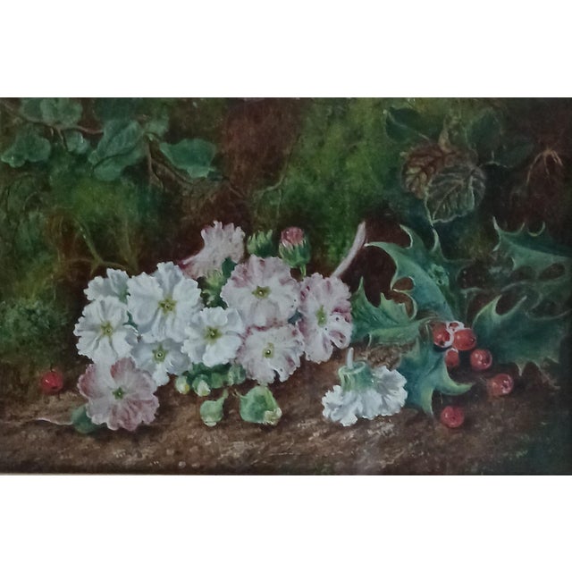 What a beautiful little gem this is! Oil on board under glass, signed C. H. Marcy and dated 1873. Wonderful color and...